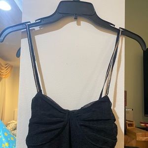 Sexy black rhinestone leotard NWT